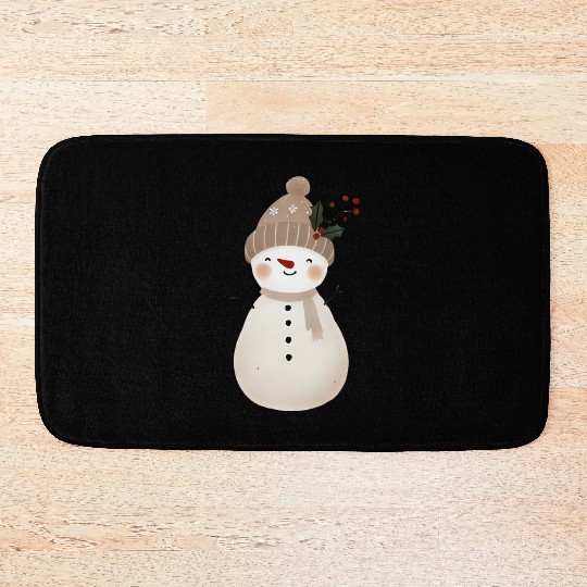Snowman Christmas, Merry Christmas Bath Mats