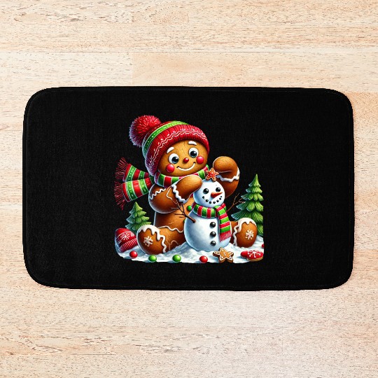 Gingerbread Christmas, Merry Christmas Bath Mats