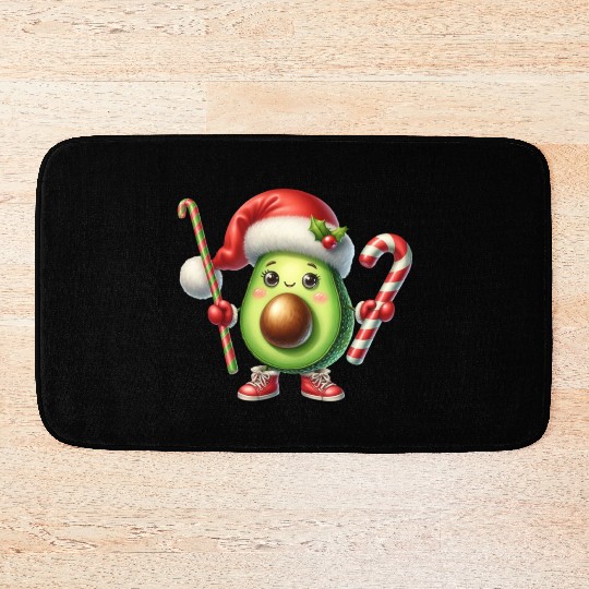 Christmas Avocado, Merry Christmas Bath Mats