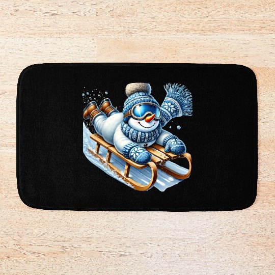 Snowman Christmas, Merry Christmas, Snowman Winter Bath Mats