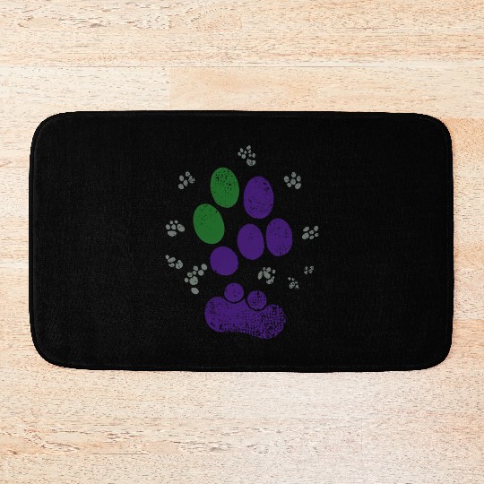 AroAce Cat Paw Prints Bath Mats