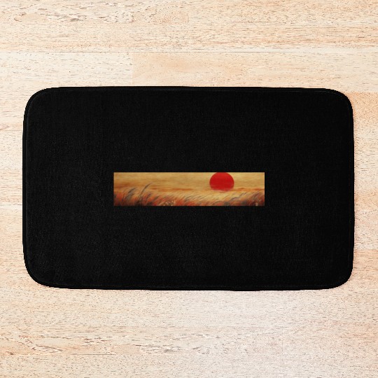 Sunset Serenity: Susuki Fields in Twilight Bath Mats