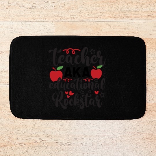 Teacher AKA education rockstar Bath Mats