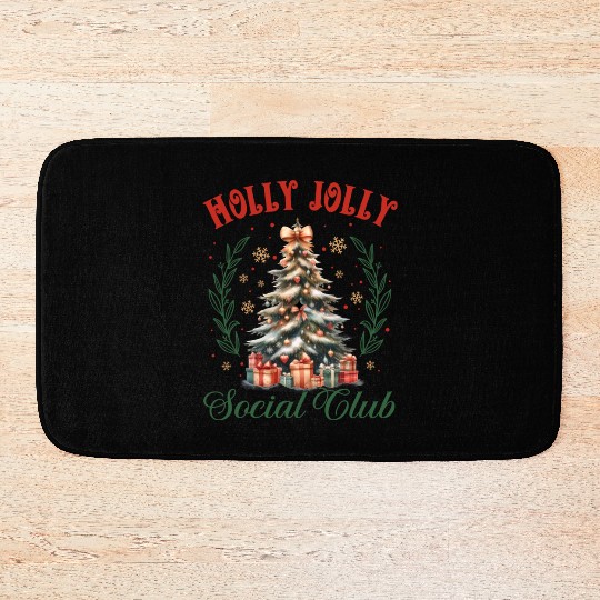 Holly Jolly Nutcracker, Merry Christmas Bath Mats