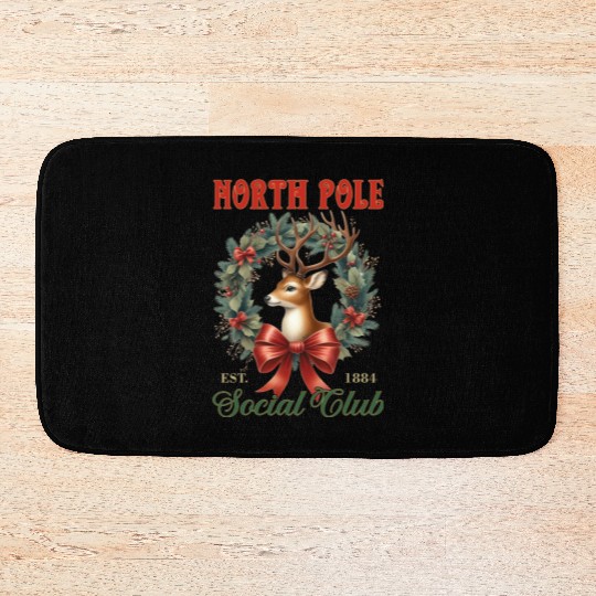 North Pole Soociial Clubb Bath Mats