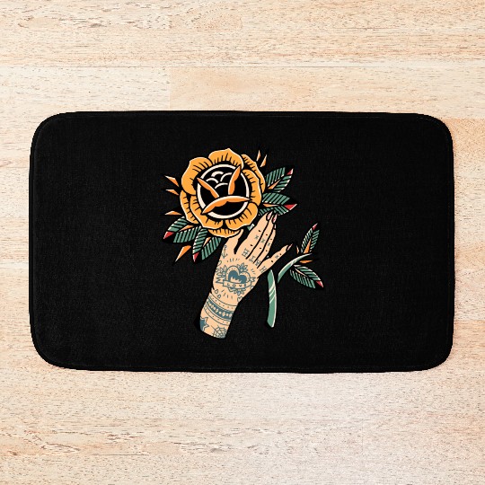 Yellow Rose | Premium Design | Bath Mats