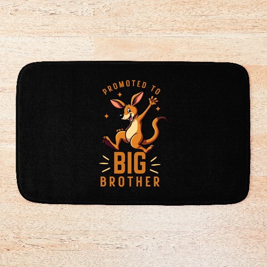 Promoted to Big Brother - Funny Kangaroo Australia Bath Mats