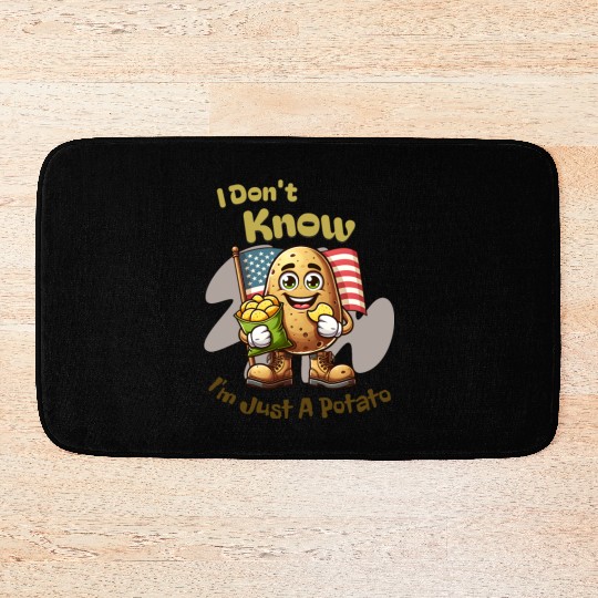 I Don't Know I'm Just A Potato Funny Kawaii Potato Bath Mats