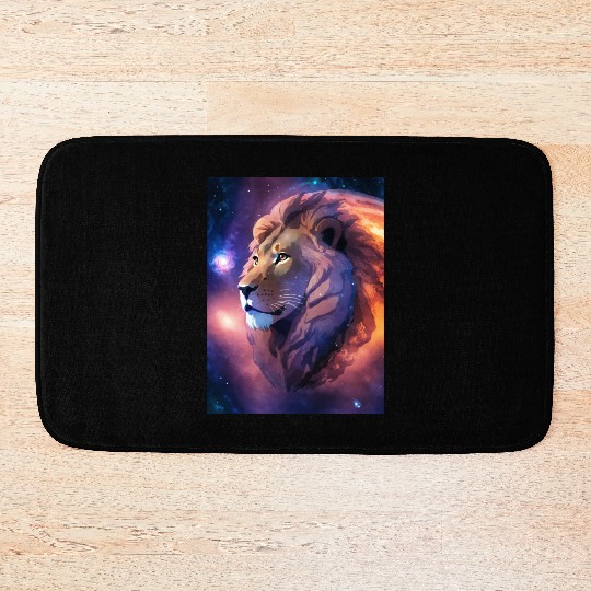 Cosmic Lion: King of the Galaxy Bath Mats