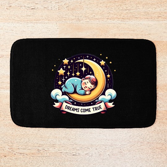 Dreams Come True Under Starry Night Sky Bath Mats