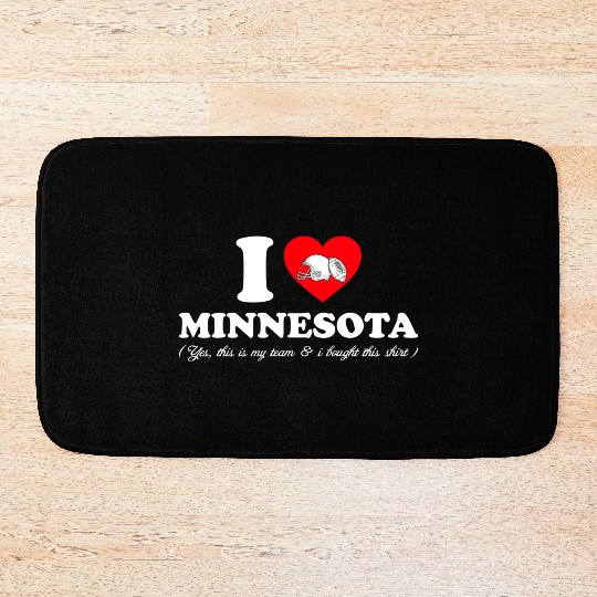 Groovy I Love Minnesota Bath Mats