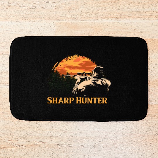 Sharp Hunter Fathers Day Hunting Parents Animal Sh Bath Mats