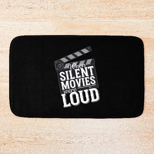 Silent Movie Fan Vintage Cinema Classic Film Lover Bath Mats