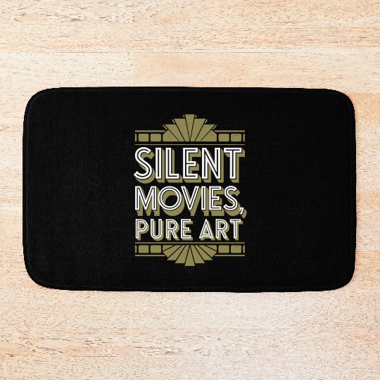 Silent Movie Fan Vintage Cinema Classic Film Lover Bath Mats