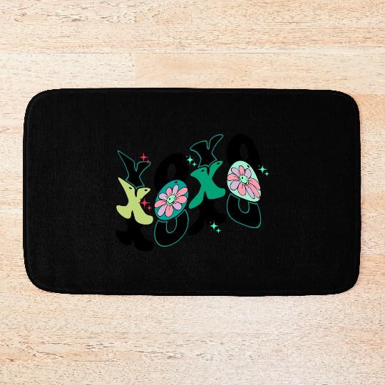 Valentine Retro, Happy Valentines Day Bath Mats