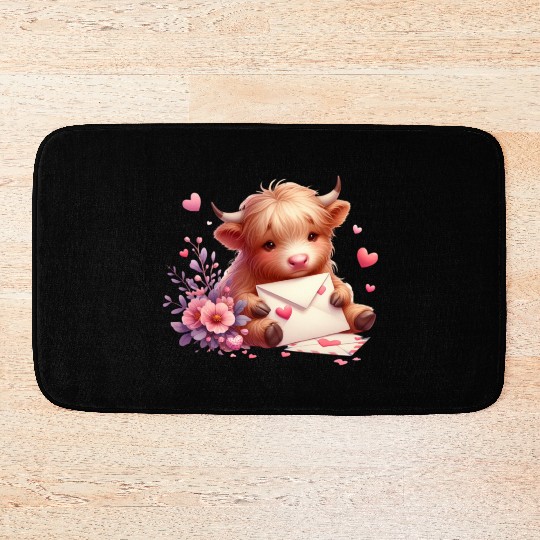 Valentine Retro, Happy Valentines Day Bath Mats