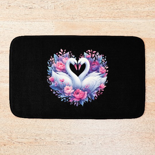 Black Gnomes Valentines Day Bath Mats