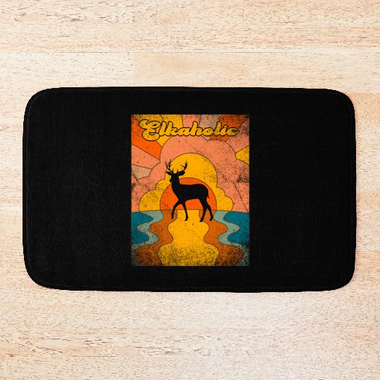 Elk Hunting Elkaholic Hunters Bath Mats
