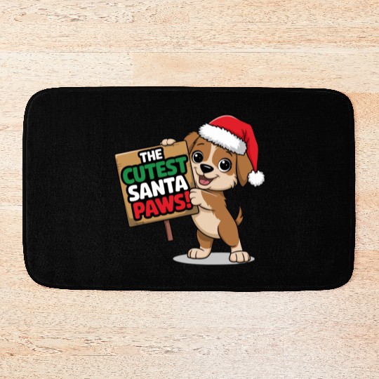Cutest Santa Paws Bath Mats