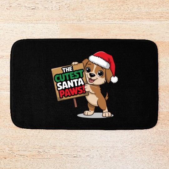 Cutest Santa Paws Bath Mats
