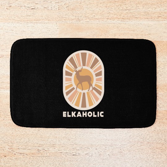 Elk Hunting Elkaholic Hunters Bath Mats