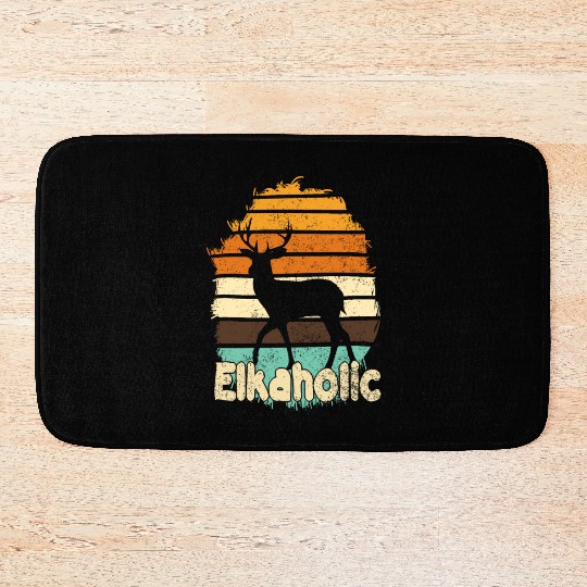 Elk Hunting Elkaholic Hunters Bath Mats