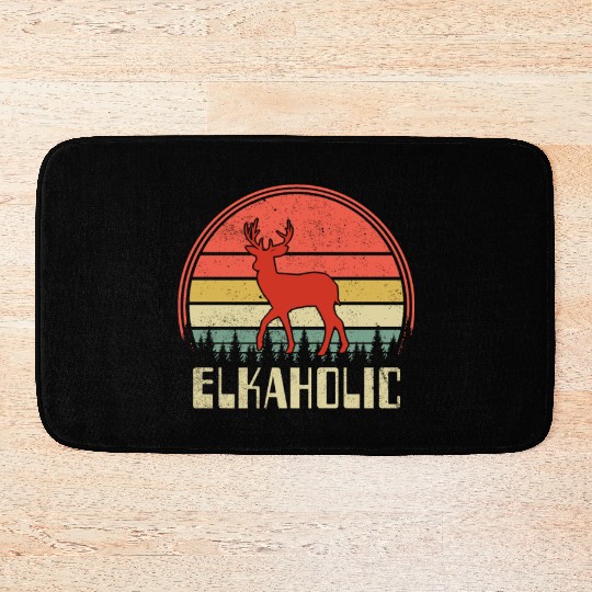 Elk Hunting Elkaholic Hunters Bath Mats