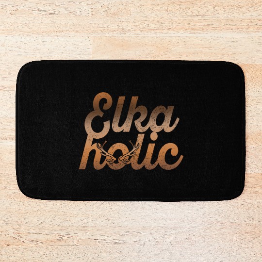Elk Hunting Elkaholic Hunters Bath Mats