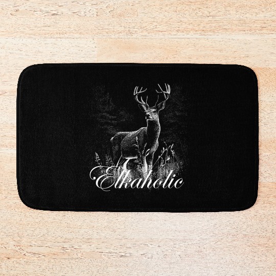 Elk Hunting Elkaholic Hunters Bath Mats