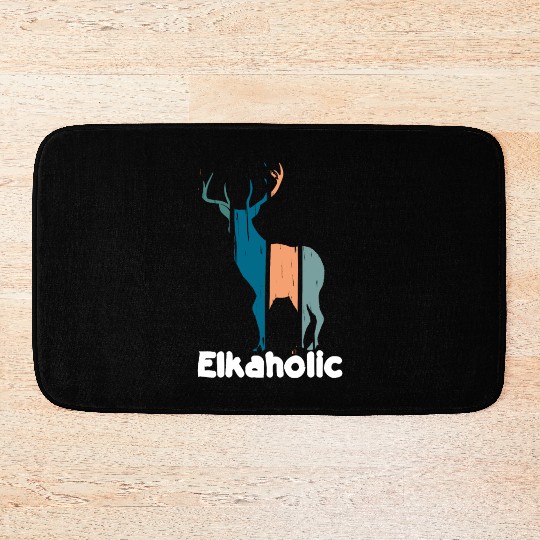 Elk Hunting Elkaholic Hunters Bath Mats