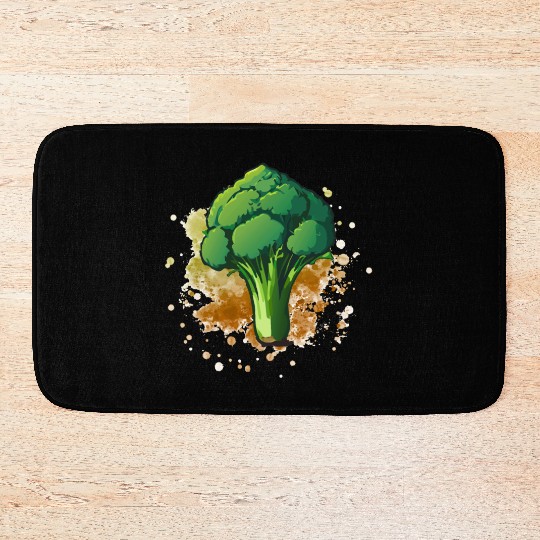 Vegetarian Vegan Broccoli Bath Mats