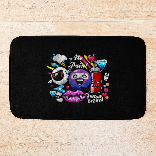 Sprayer Wall Streetwear Art Design Bath Mats