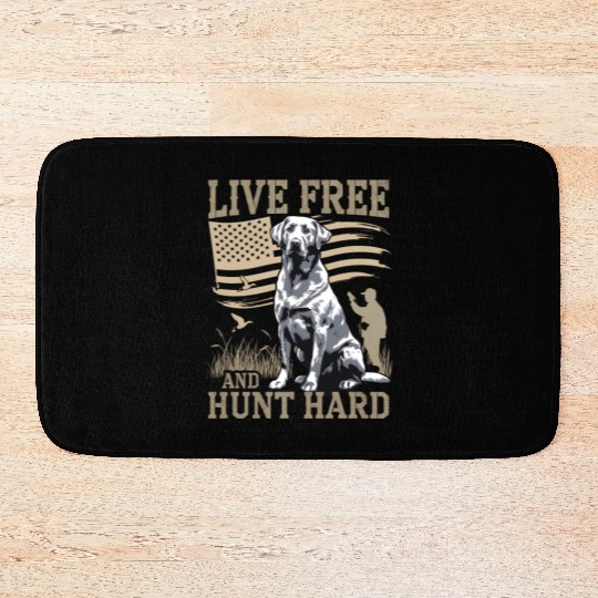 Duck Hunting Bath Mats Deer Hunting USA Flag Hunters