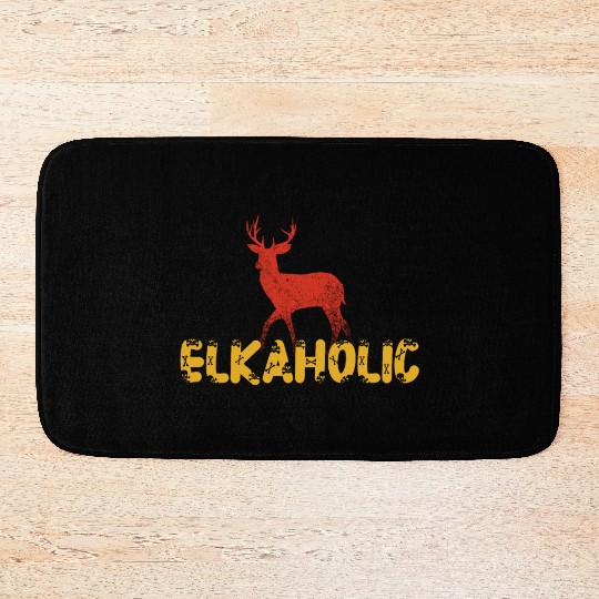 Elk Hunting Elkaholic Hunters Bath Mats