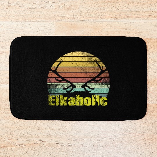 Elk Hunting Elkaholic Hunters Bath Mats