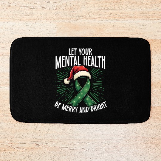 Let Your Mental Health Be Merry and Bright Holiday Bath Mats