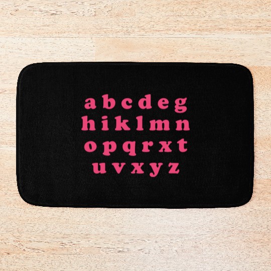 Alphabet Valentine Sublimation Bath Mats