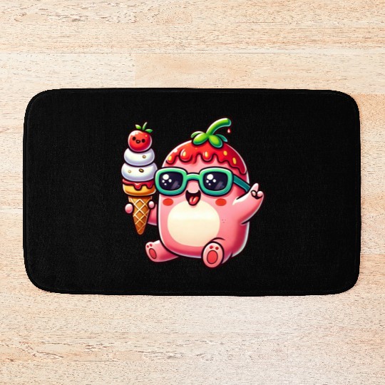 Ice Cream Strawberry Chill Bath Mats