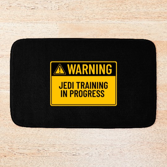 Warning: Jedi Training In Progress Bath Mats