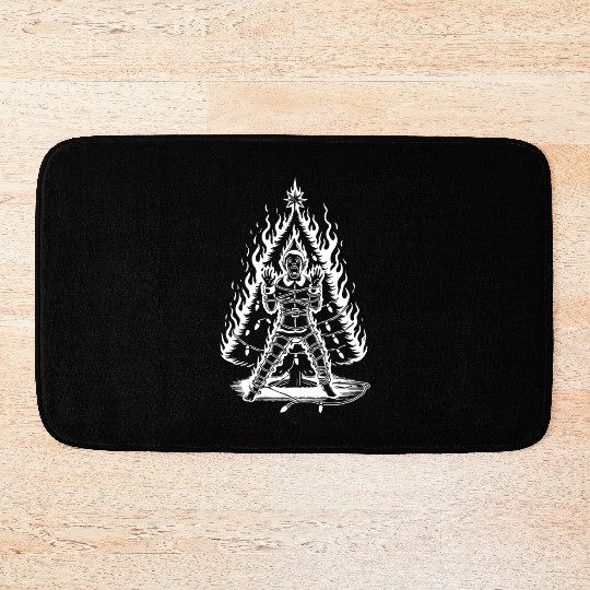 Cunning Sarcasm Horror Christmas Design Bath Mats