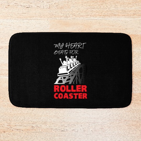 My Heart Beats for Roller Coaster Bath Mats