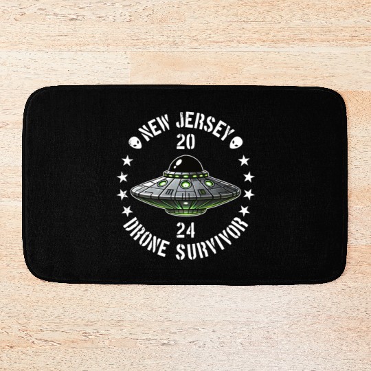 New Jersey Drone Survivor | NJ Drones Aliens UAPs Bath Mats