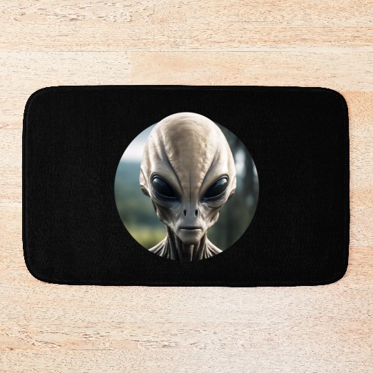 Grey Alien Bath Mats