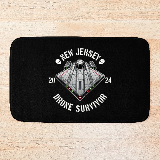 New Jersey Drone Survivor | NJ Drones Aliens UAPs Bath Mats