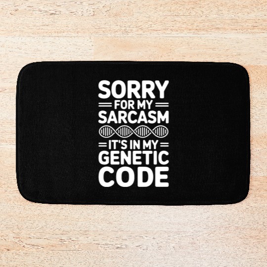 Sarcastic Genealogy DNA Test Genetics Biologist Bath Mats