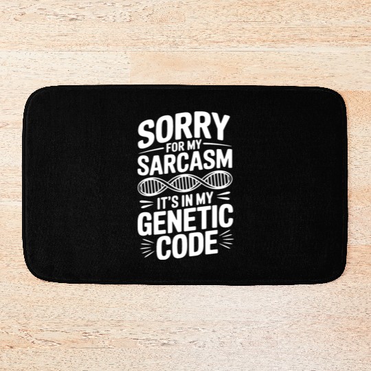 Sarcastic Genealogy DNA Test Genetics Biologist Bath Mats