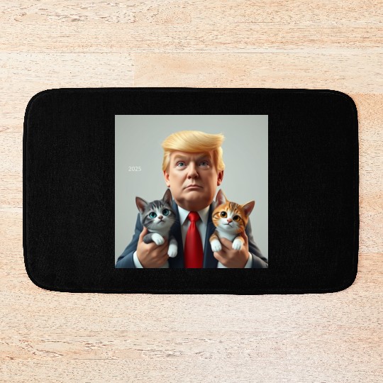 Trump Showing Kitty Love Bath Mats