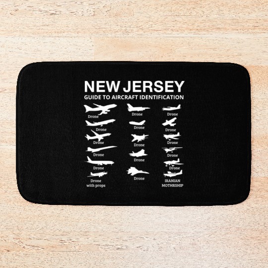 New Jersey Guide to Aircraft Identification Funny Bath Mats