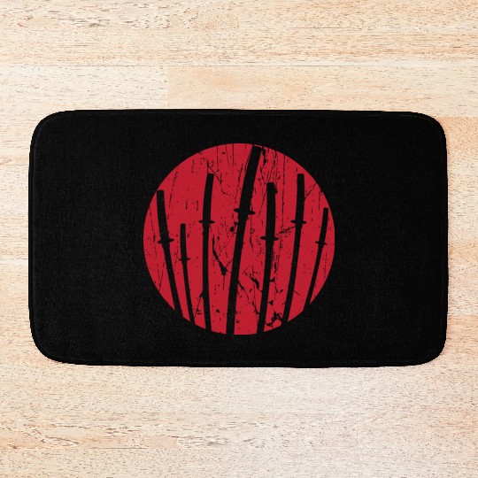Japan Vintage Samurai Sun Bath Mats