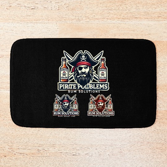 Pirate Problems Rum Solutions Bath Mats